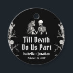 Halloween Skeleton Till Death Do Us Part Wedding<br><div class="desc">💀 Halloween Skeleton Till Death Do Us Part Wedding Favor Tags Seal your spooky love story in style! 🕯️🖤 These Till Death Do Us Part Wedding Favor Tags showcase a haunting skeleton design with gothic script, perfect for tying onto Halloween wedding favors, treat bags, or spooky send-offs. With their eerie...</div>