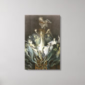 Halloween, Skeleton Violinist en Ghosts Canvas Afdruk (Voorkant)
