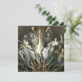 Halloween, Skeleton Violinist en Ghosts Kaart (Staand voorkant)