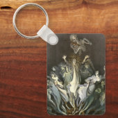 Halloween, Skeleton Violinist en Ghosts Sleutelhanger (Voorkant)