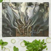 Halloween, Skeleton Violinist en Ghosts Theedoek (Gevouwen)