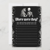 Halloween Skeleton Waar waren ze paar spel Kaart (Voorkant)