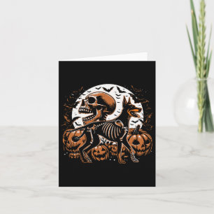 Halloween Skeleton Walking Skelet Doberman Dog Kaart