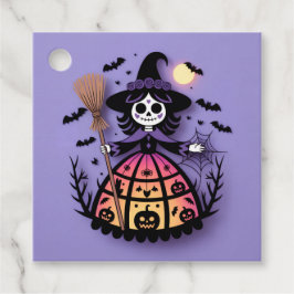 Halloween Skeleton Witch Bedankjes Labels