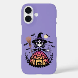 Halloween Skeleton Witch iPhone 16 Hoesje