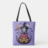 Halloween Skeleton Witch Draagtas (Achterkant)