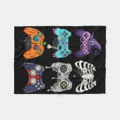 Halloween Skeleton Zombie Gaming Controllers Mummy Fleece Deken (Voorkant (Horizontaal))