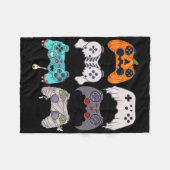 Halloween Skeleton Zombie Gaming Controllers Mummy Fleece Deken (Voorkant (Horizontaal))