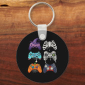 Halloween Skeleton Zombie Gaming Controllers Mummy Sleutelhanger (Voorkant)