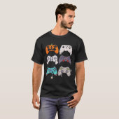 Halloween Skeleton Zombie Gaming Controllers Mummy T-shirt (Voorkant volledig)