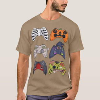 Halloween Skeleton Zombie Gaming Controllers Mummy T-shirt