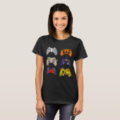 Halloween Skeleton Zombie Gaming Controllers  T-shirt (Voorkant volledig)