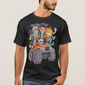 Halloween Skeleton Zombie Monster Truck Vampire Bo T-shirt (Voorkant)