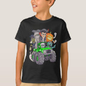 Halloween Skeleton Zombie Monster Truck Vampire Bo T-shirt (Voorkant)
