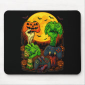 Halloween Skeleton Zombie Mummy Gaming Controller  Muismat (Voorkant)