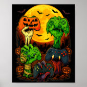 Halloween Skeleton Zombie Mummy Gaming Controller  Poster (Voorkant)