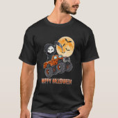 Halloween Skeleton Zombie Riding Monster Truck Vam T-shirt (Voorkant)