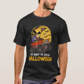 Halloween Skeleton Zombie Riding Monster Truck Vam T-shirt (Voorkant)