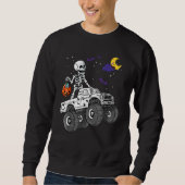 Halloween Skeleton Zombie Riding Monster Truck Vam Trui (Voorkant)