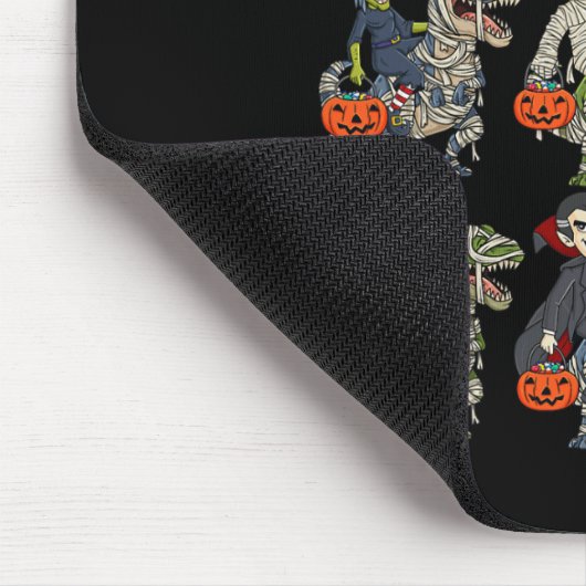 Halloween Skeleton Zombie Riding Mummy T Rex Vampi Muismat (Hoek)