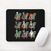 Halloween Skeleton Zombie Riding Mummy T Rex Vampi Muismat (Met muis)