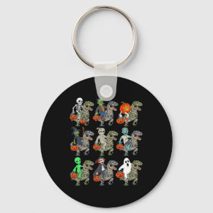 Halloween Skeleton Zombie Riding Mummy T Rex Vampi Sleutelhanger