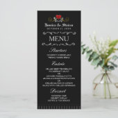 Halloween Skeletons & Heart Matching Mariage Menu (Debout devant)