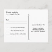 Halloween Skeletons & Heart Matching Wedding RSVP Uitnodiging Briefkaart (Achterkant)