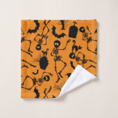 Halloween Skeletons Macabre Dance Bad Handdoek (Wasdoekje)