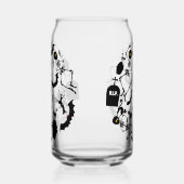 Halloween Skeletons Macabre Dance Blikvorm Glas (Links)
