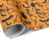 Halloween Skeletons Macabre Dance Cadeaupapier (Rol Hoek)
