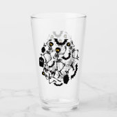 Halloween Skeletons Macabre Dance Glas (Voorkant)