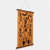 Halloween Skeletons Macabre Dance Hangend Wandkleed (Gebogen)