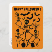 Halloween Skeletons Macabre Dance Kaart (Voorkant / Achterkant)