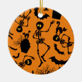 Halloween Skeletons Macabre Dance Keramisch Ornament (Voorkant)