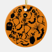 Halloween Skeletons Macabre Dance Keramisch Ornament (Voorkant)