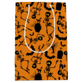 Halloween Skeletons Macabre Dance Medium Cadeauzakje (Voorkant)