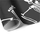 Halloween Skeletpatroon inpakpapier (Rol Hoek)