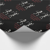 Halloween-skeletten Cadeaupapier (Hoek)
