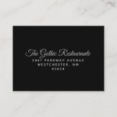 Halloween Skeletten & Heart Black Grey Reception Informatiekaartje (Achterkant)