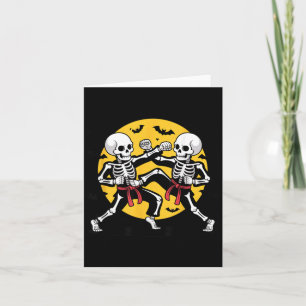 Halloween Skeletten Karate Martial Arts Kaart