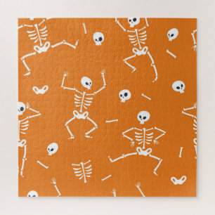 Halloween skeletten leuk naadloos patroon legpuzzel
