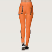 Halloween Skeletten Sinaasappel Jack o Lantern Par Leggings (Achterkant)