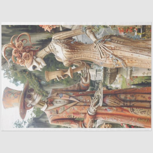 Halloween Skelton Koppel Decoupage Tissuepapier (Voorkant)