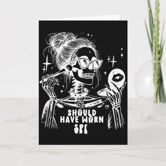 Halloween Skin Care Esthetician Skeleton Skin Esth Kaart (Voorkant)