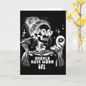 Halloween Skin Care Esthetician Skeleton Skin Esth Kaart (Gele Bloem)