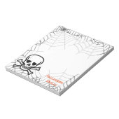 Halloween Skull Bone Skeleton Spider Web Notitieblok (Gedraaid)