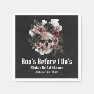 Halloween Skull Boo's Before I Do's Vrijgezellenfe Servet