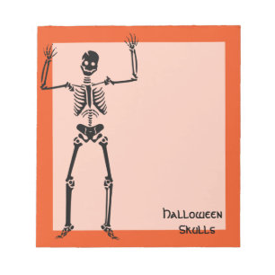 Halloween Skull Botskelet Notitieblok