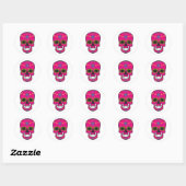Halloween Skull Classic Round Sticker (Vel)